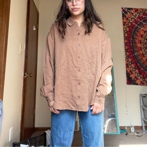 Brown vintage button up